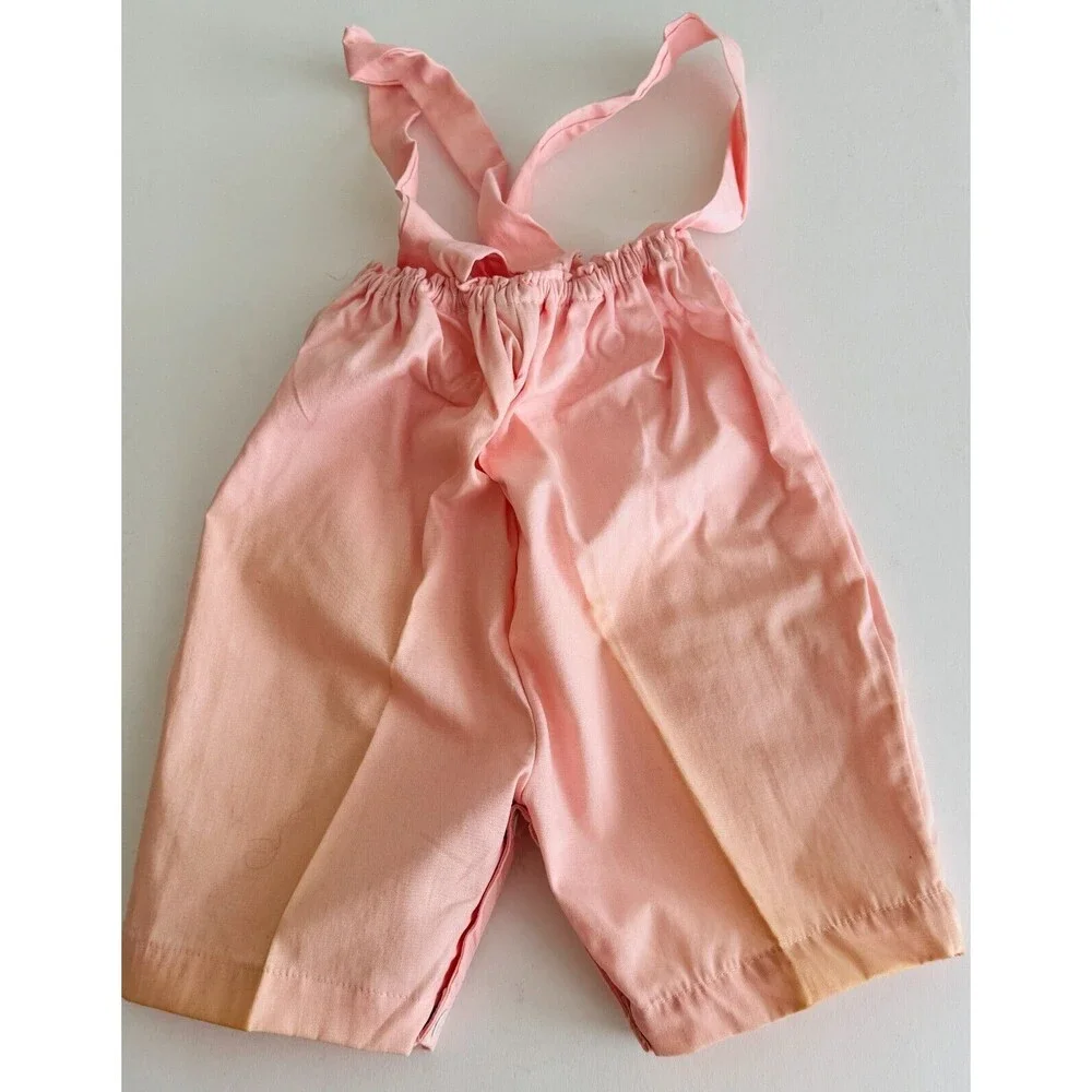 Vintage WASH & WEAR Two Piece Pink Embroidered Outfit Toddler Girl Size Medium